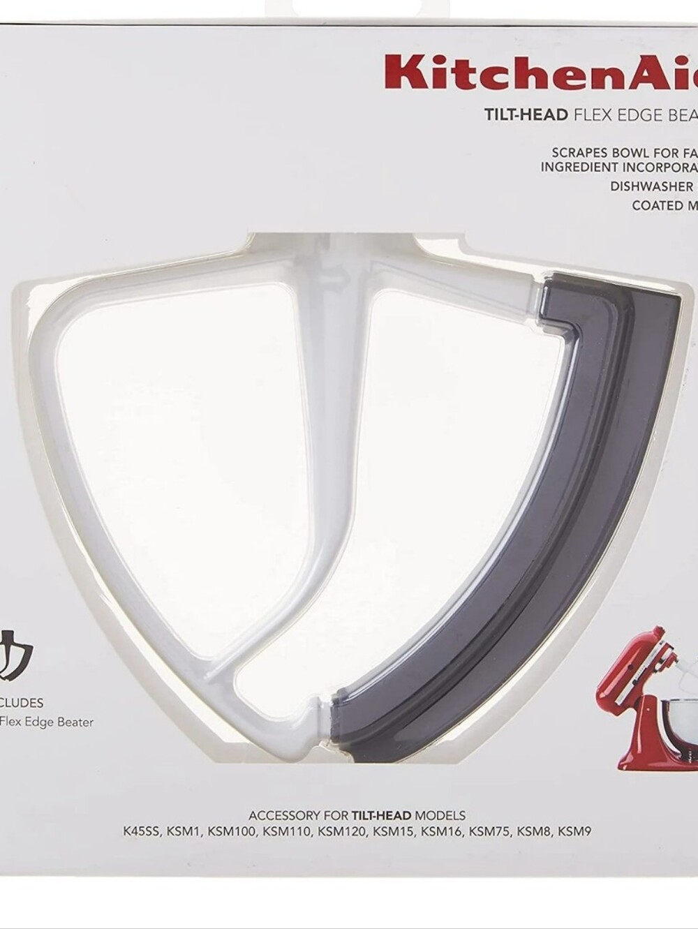 KitchenAid Tilt-Head Flex Edge Beater- White/Grey